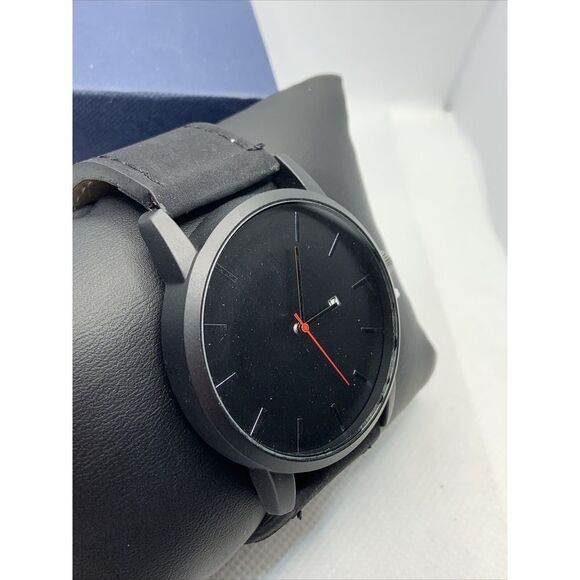 South Lane SS20-dr1-4332 Black Leather Analog Dial Quartz Genuine Watch YR29 - Picture 4 of 11